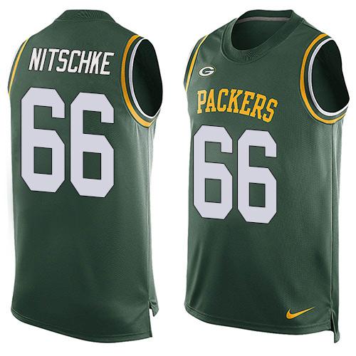 Nike Packers #66 Ray Nitschke Green Team Color Men's Stitched NFL Limited Tank Top Jersey - Click Image to Close